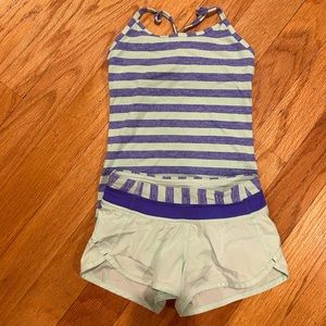 Ivivva speedy shorts and matching tank top.